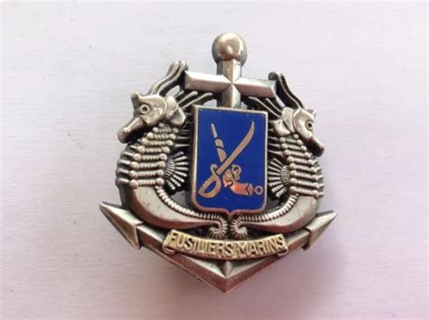 INSIGNE DE BÉRET Fusiliers Marins J Balme Saumur Armée Francaise