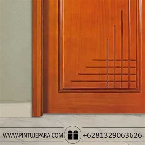 Jual Pintu Jati Minimalis Modern Daun Tunggal Solid PJ 174 Kusen