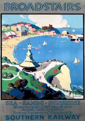 Deal And Walmer Kent Vintage Br Sr Travel Poster By Frank Sherwin 1952