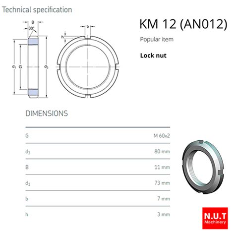 Skf Lock Nut Km M X An Nut Machinery