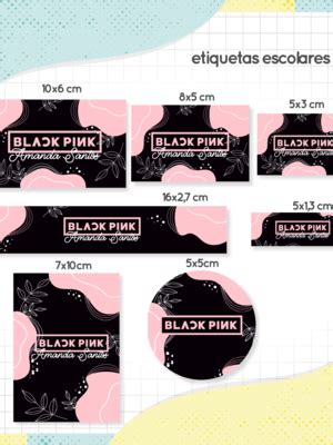 Etiquetas Escolares Blackpink Compre Produtos Personalizados No Elo7