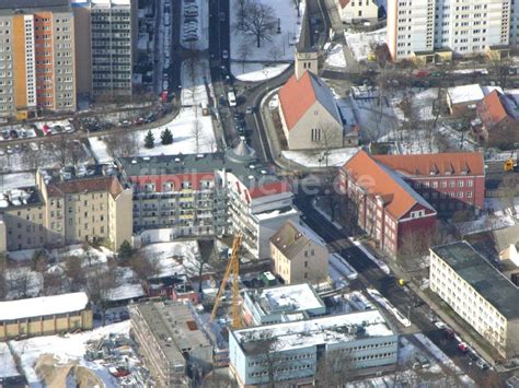 Berlin Von Oben Winterluftbild Baustelle Zum Neubau Eines Forschungs