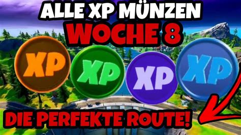 Fortnite Alle Xp M Nzen Woche Gold Blau Lila Gr N Perfekte