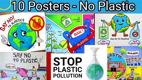 Say No To Plastic Posters World Environment Day Posters Youtube