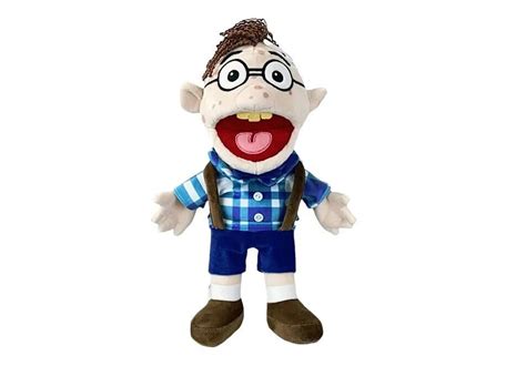 Large Jeffy Boy Hand Puppet Children Soft Doll Funny Party Props