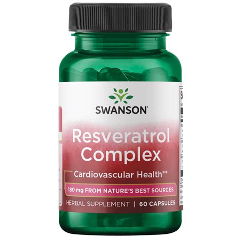 Swanson Ultra Resveratrol Complex 180mg 60 Capsules For Cardiovascular Health