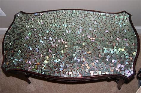 CD mosaic table - Art Kaleidoscope