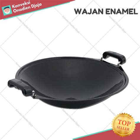 Jual Wajan Enamel Kuali Hitam Cm Anti Gores Shopee Indonesia