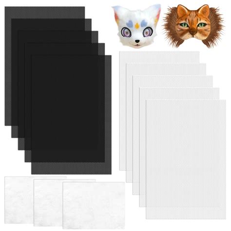 Dreamtop 10Pcs Fursuit Eye Mesh Therian Eye mesh Waterproof Printable