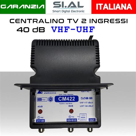 Centralino TV 2 Ingressi BIII UHF 40dB Da Interno Elar CM422