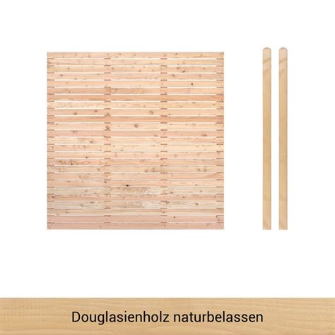 Black Friday BM Massivholz Zaun Kurt Set 1 1 Zaunelement 180 X 180cm