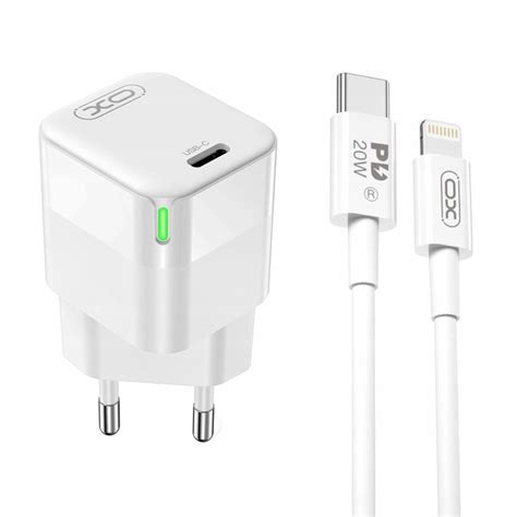 Szybka ładowarka do iPhone kostka USB C 30W kabel do iPhone Lightning