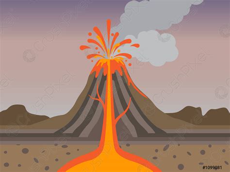 Cross Section Of A Volcano Printable