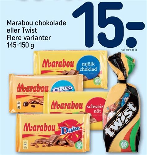 Marabou Chokolade El Twist Tilbud Hos Rema 1000