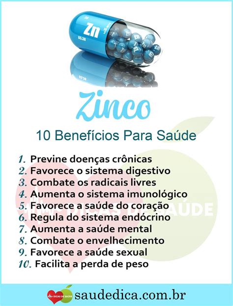 Os 15 Benefícios do Zinco Para Saúde Dicas de saúde Dicas de