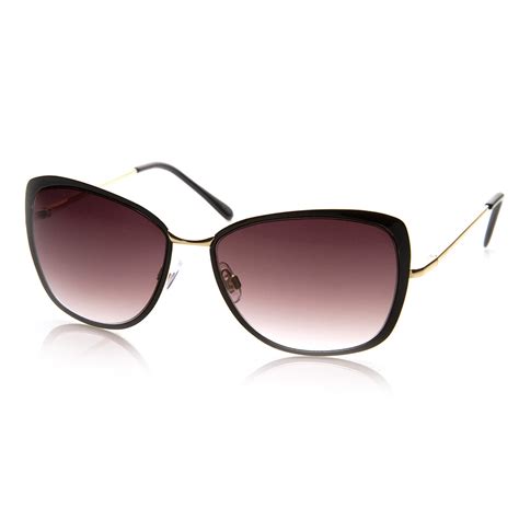 Womens Fashion Metal Flare Frame Oversized Sunglasses Sunglass La