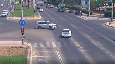 Watch Distracted Uae Driver Jumps Red Signal Causes Crash News