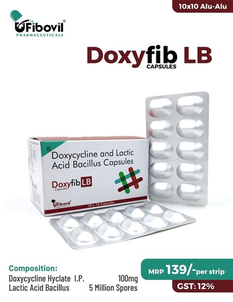 Doxyfib Lb Mg Doxycycline And Lactic Acid Bacillus Capsules At Rs