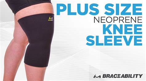 BraceAbility Plus Size Neoprene Knee Sleeve Compression Brace For