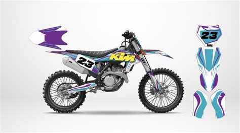 Premium Retro Ktm Graphics Kits For Ktm Dirt Bike Decals