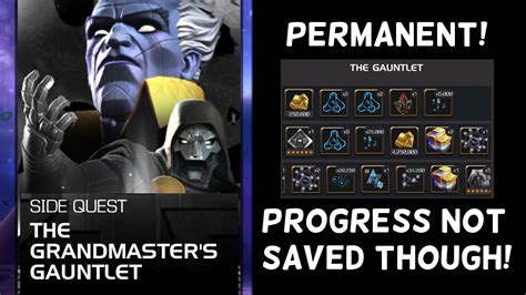 The Grandmaster Gauntlet Is Permanent But Progress Is Lost Marvel Contest Of Champions Youtube