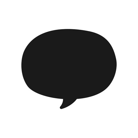 Hand Drawn Comics Style Speech Bubbles Silhouette Icon Simple Flat