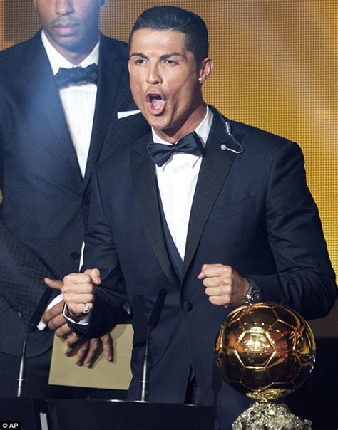 Cristiano Ronaldo Yells With Delight As He Claims 2014 Fifa Ballon Dor