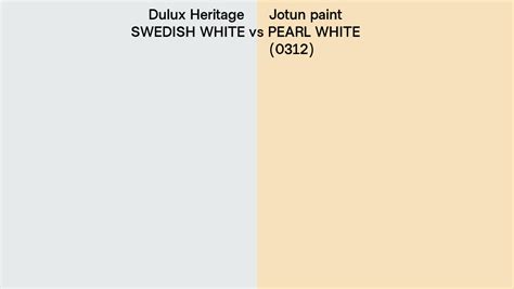 Dulux Heritage SWEDISH WHITE Vs Jotun Paint PEARL WHITE 0312 Side By