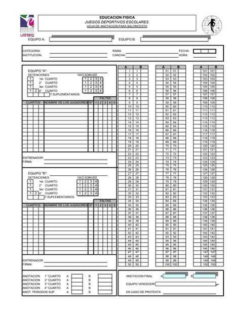 Descubrir Imagen Hoja De Anotacion De Basquetbol Abzlocal Mx