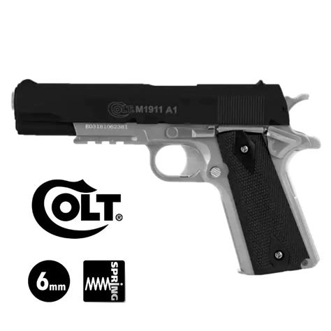 Colt Airsoft Pistol Dual Tone Fixed Slide Mm Bb Spring J