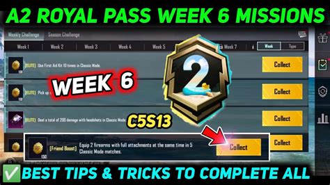 A2 Week 6 Mission 🔥 Pubg Week 6 Mission Explained 🔥 A2 Royal Pass Week