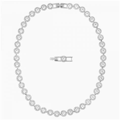 Swarovski Angelic White Rhodium Plated Necklace Francis Gaye