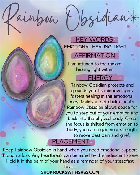 Rainbow Obsidian | Best healing crystals, Crystal healing chart ...