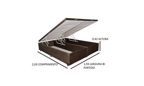 Cama Box Ba Blindada King Size Bi Partida X X Suede Marrom Alfa