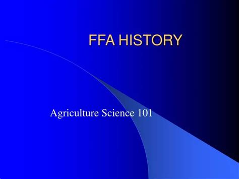 Ppt Ffa History Powerpoint Presentation Free Download Id828419