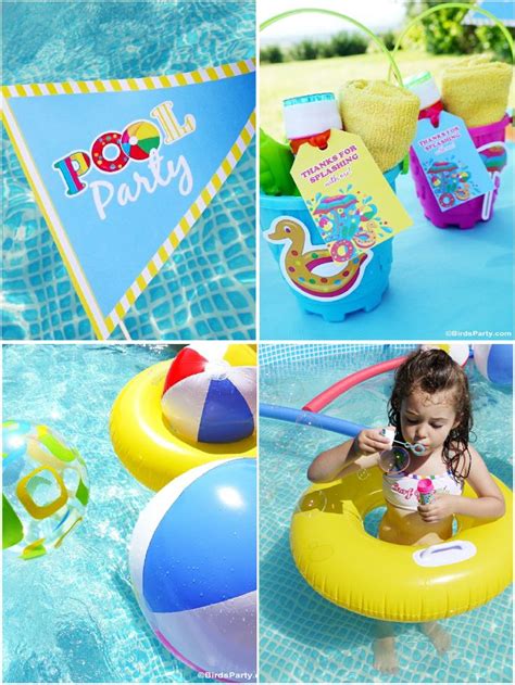 Pool Party Ideas & Kids Summer Printables | Pool birthday party, Pool birthday, Birthday party ...