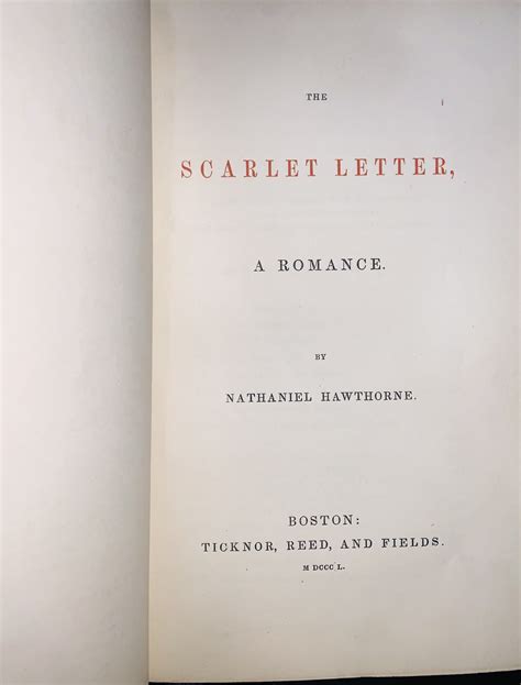 The Scarlet Letter by Nathaniel Hawthorne: Near Fine Hardcover (1850