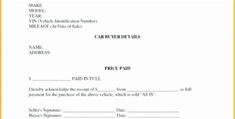 Paid In Full Receipt Template Free