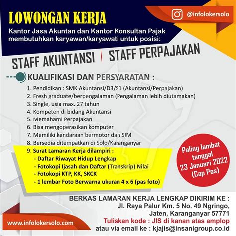 Lowongan Konsultan Pajak Homecare