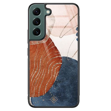 Samsung Galaxy S22 Plus Glazen Hardcase Abstract Terracotta Casimoda Nl