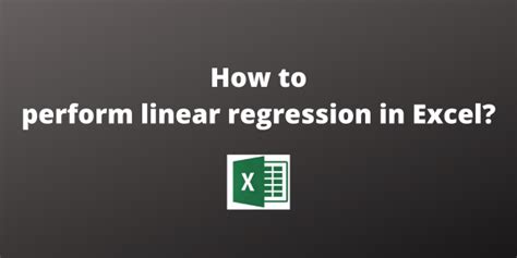 Linear Regression In Excel A Simple Step By Step Guide Quickexcel