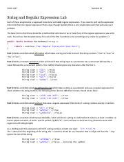 COSC 1437 Lab 5 Regular Expression Lab Docx COSC 1437 Summer 20