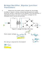 Week Assignment Docx Bridge Rectifier Bipolar Junction Transistors