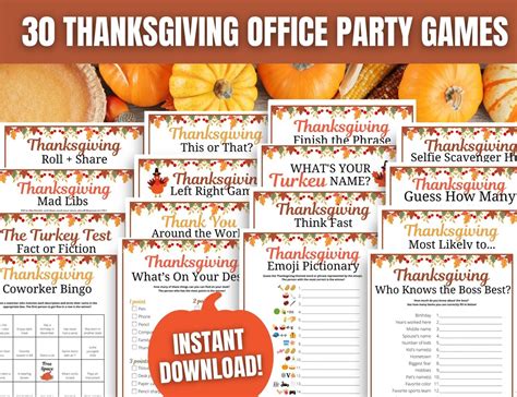 Thanksgiving Office Party Office Thanksgiving Thanksgiving Games For