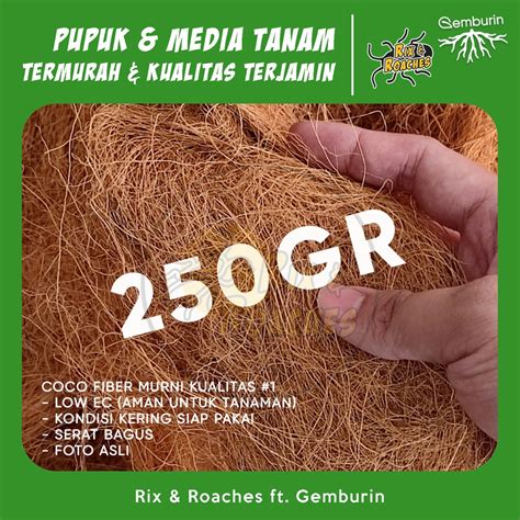 Jual Coco Fiber Cocofiber 250 Gr Kering Murah Organik Sabut Kelapa