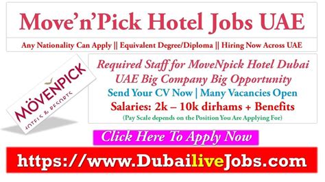 Movenpick Hotel Jobs In Dubai 2025 | Free Hiring For Dubai (Apply Now)