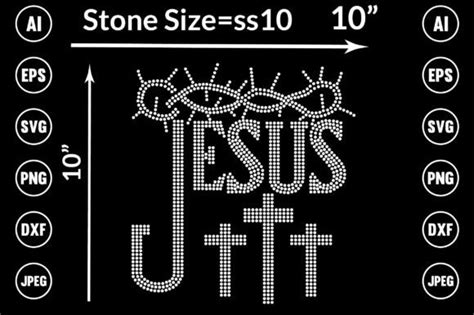 Jesus Rhinestone Templates Design Graphic By Transform Creative Fabrica