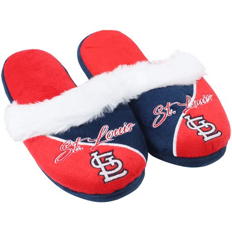 MLB St. Louis Cardinals Women's Cursive Colorblock Slippers