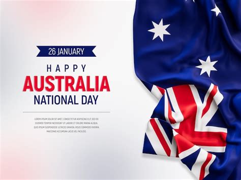 Free PSD | Happy Australia day 26th january poster template