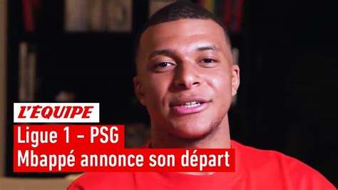 Kylian Mbappé Annonce Son Départ Du Psg Son Message En Vidéo Allo Sport